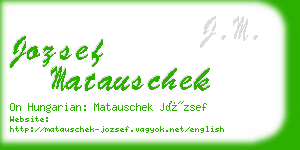 jozsef matauschek business card